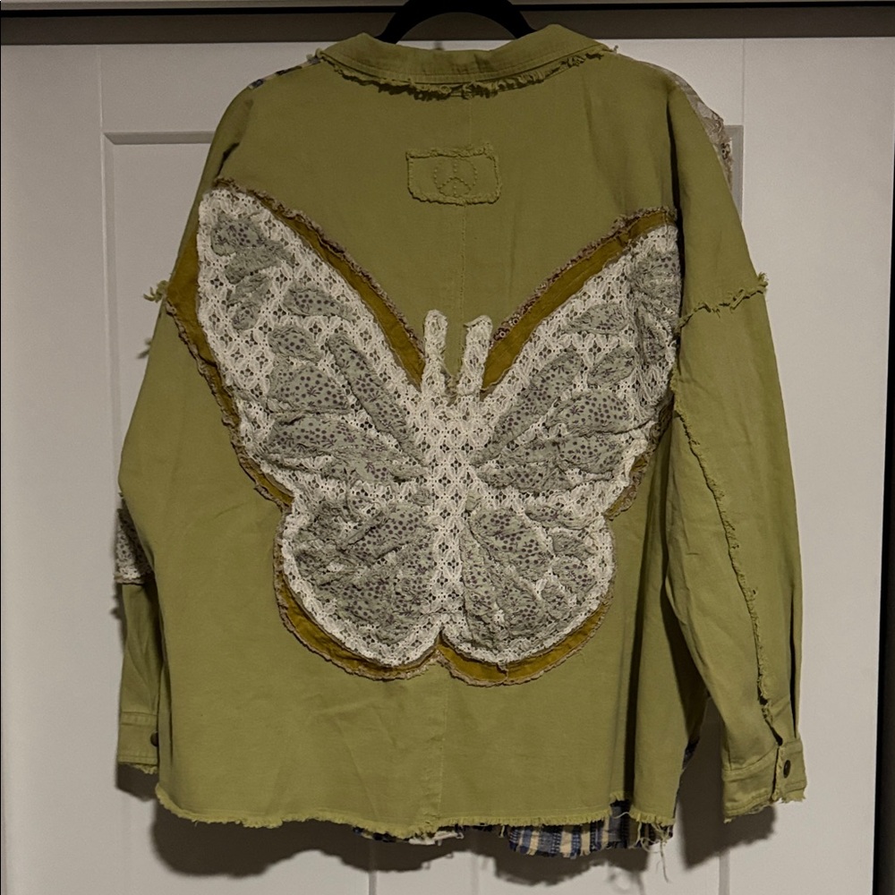 NWT Blue Velvet Butterfly Shacket - Picture 8 of 11